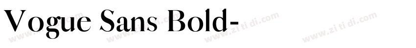 Vogue Sans Bold字体转换